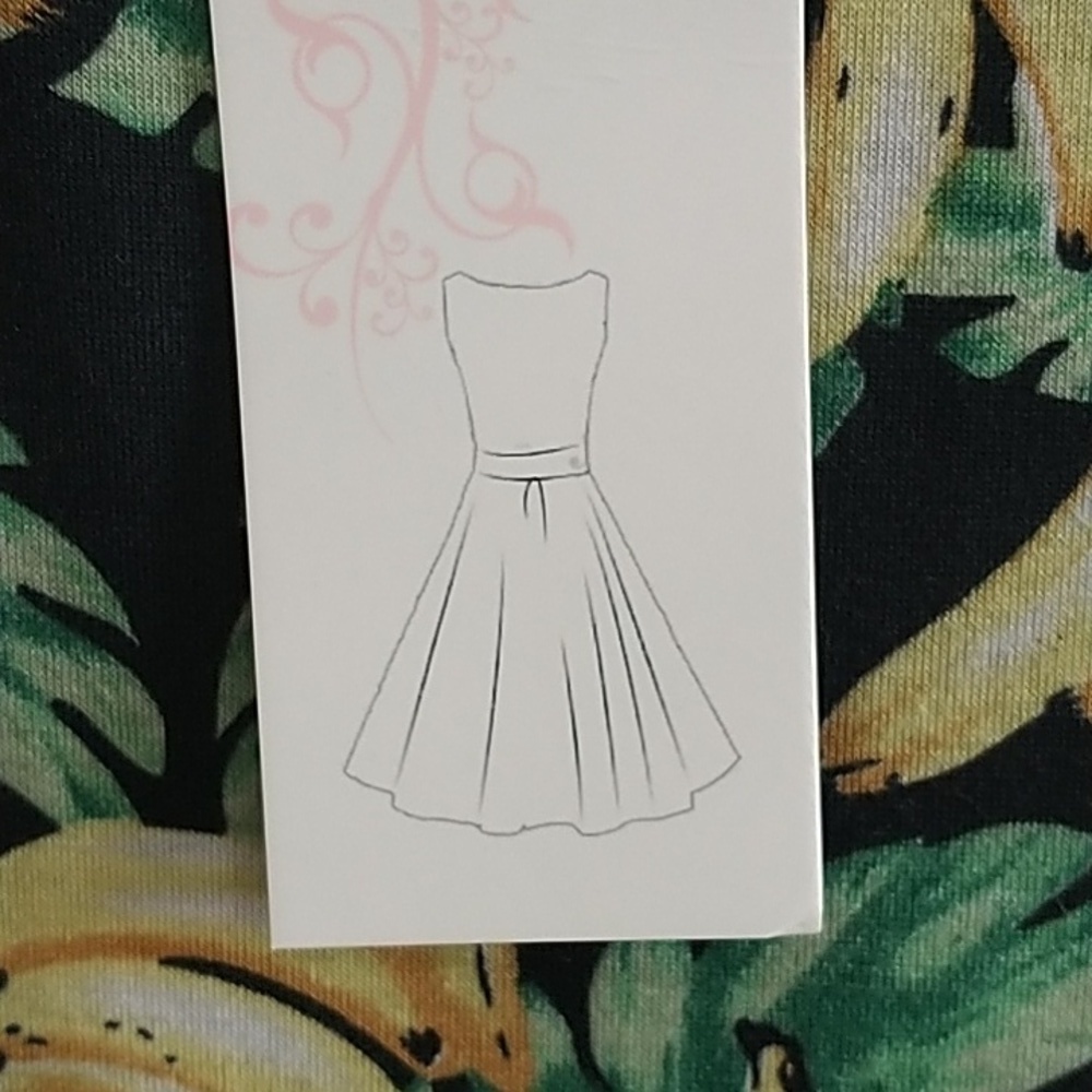 ACEVOG Summer Dress Bananas & Leaves Adjustable Spaghetti Straps V Neck XL - Picture 5 of 10